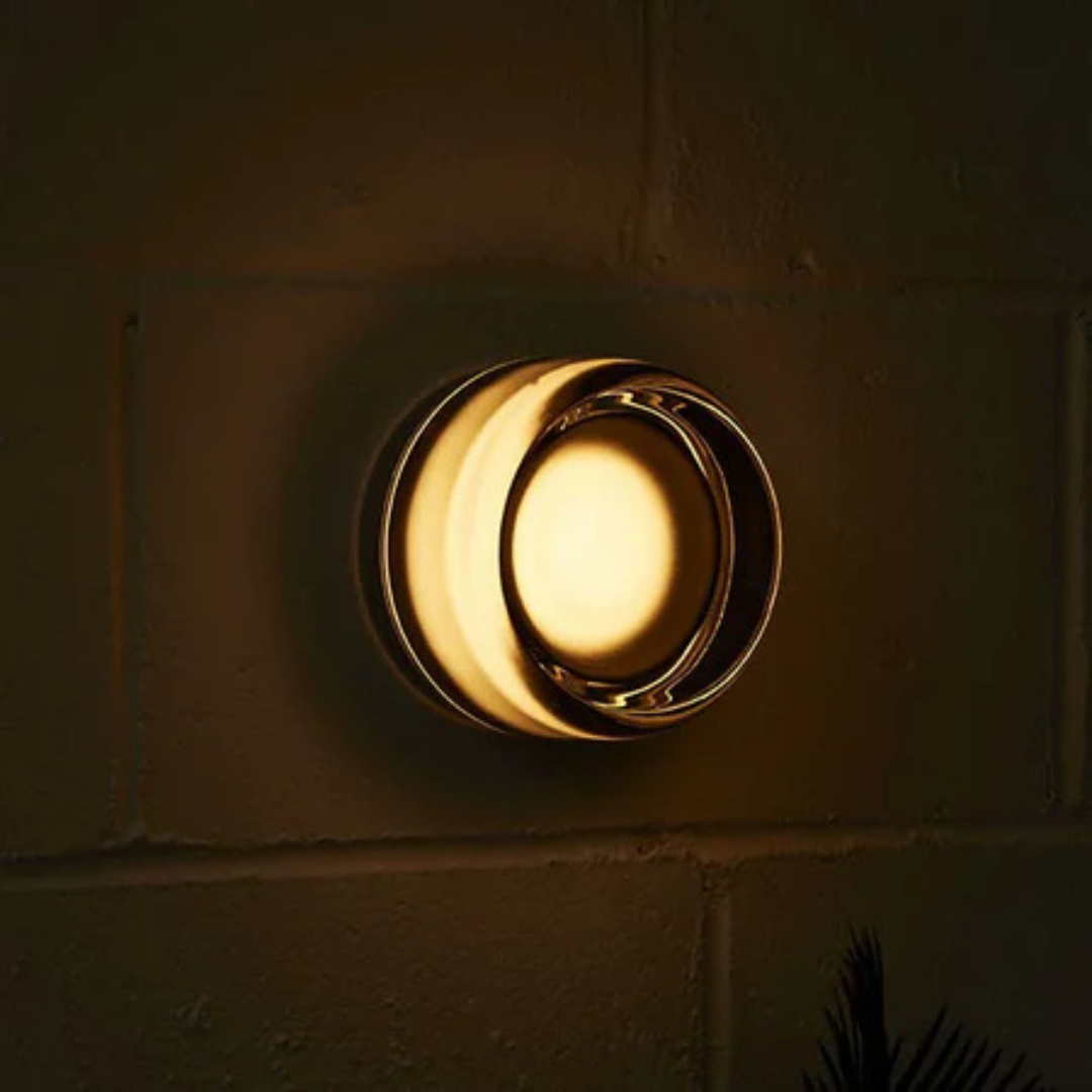 Modern Glass Wall Sconce – Round LED Wall Light Fixture
