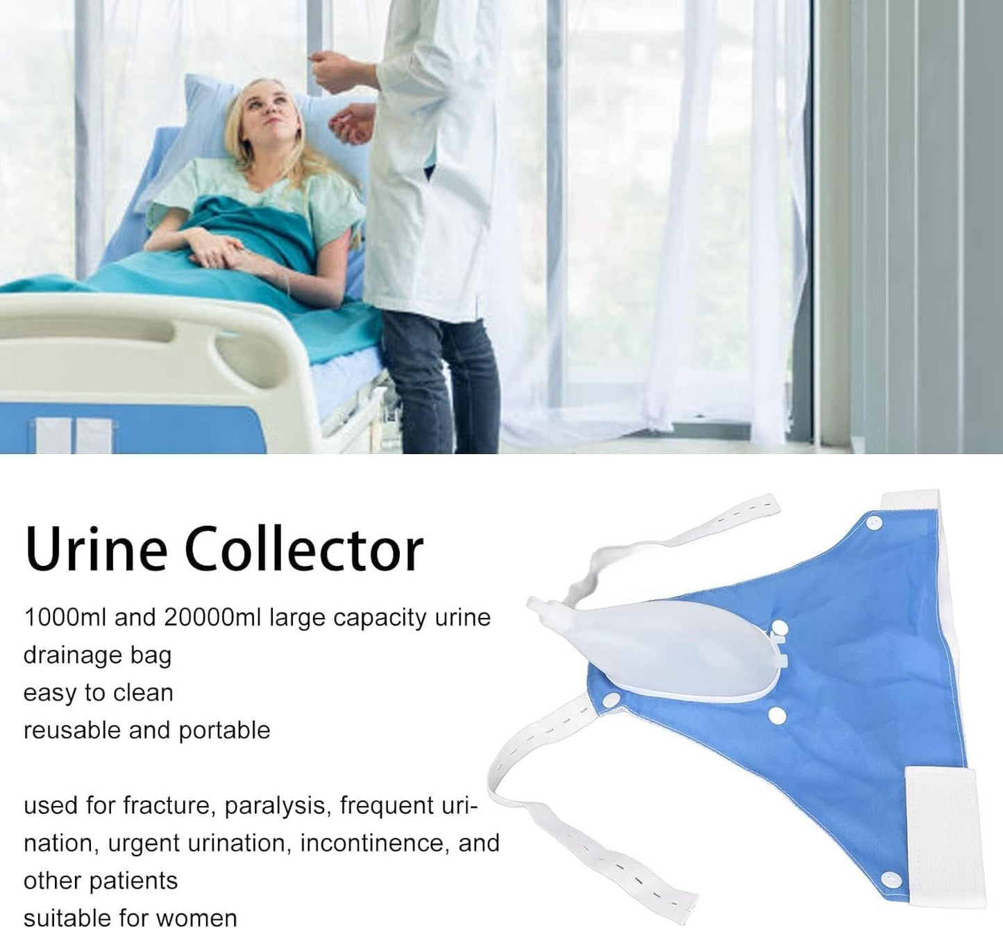 Wearable Incontinence Urine Collector Bag - Portable Male Female
