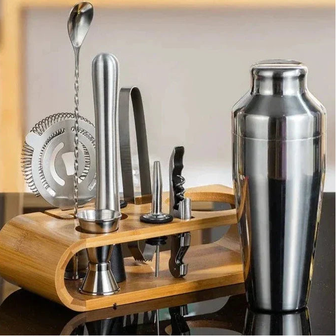 Cocktail Shaker Set with Stand