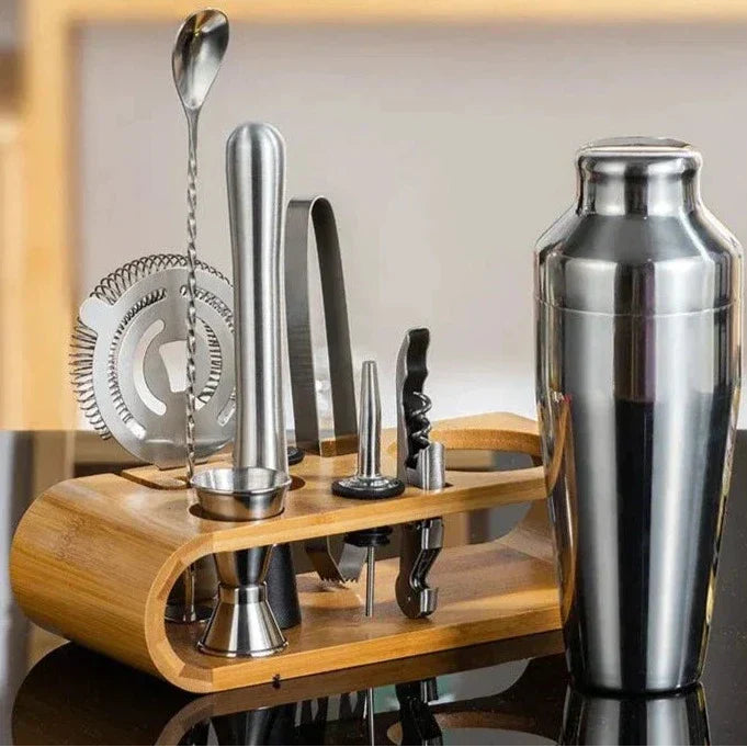 Cocktail Shaker Set with Stand