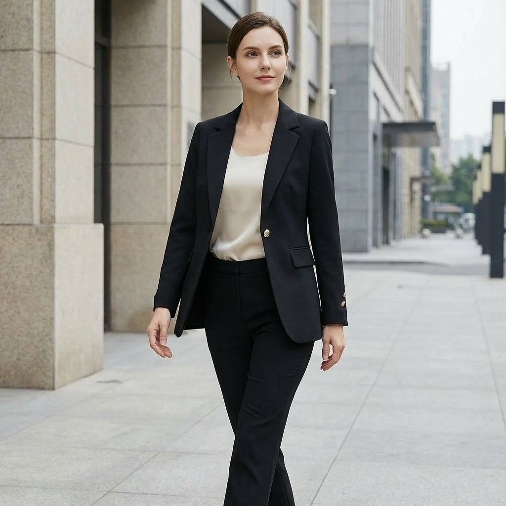 Women's Tailored Slim Fit Blazer - Professional Business Casual Jacket