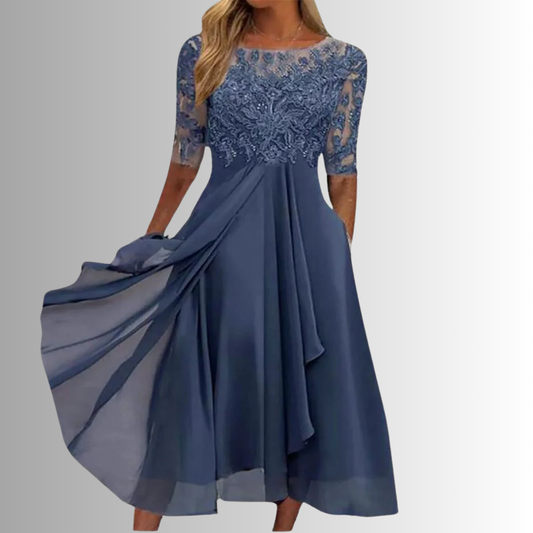 Women’s Elegant Lace Midi Dress