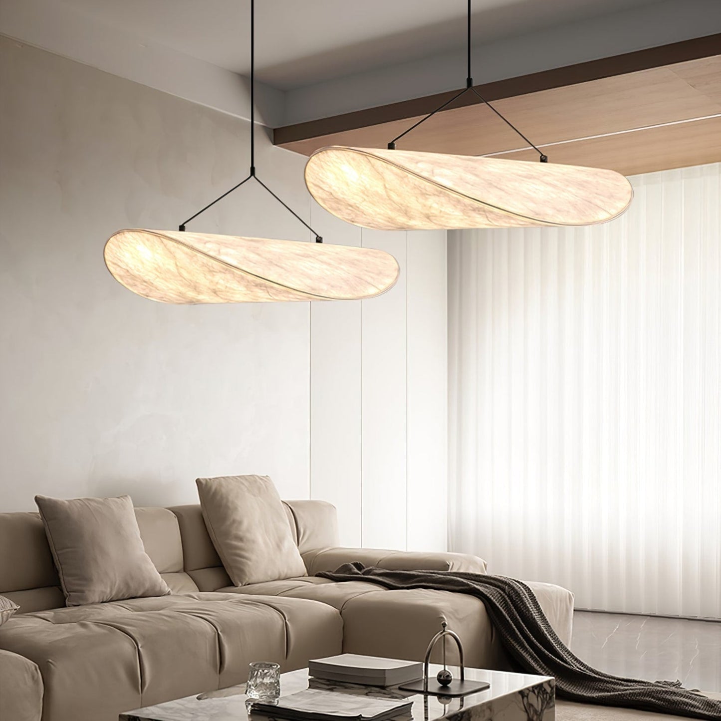 Modern Fabric LED Pendant Light