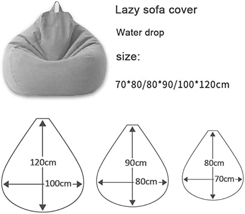 Ergonomic Linen Bean Bag Chair Cover - Modern Lazy Lounger Sofa