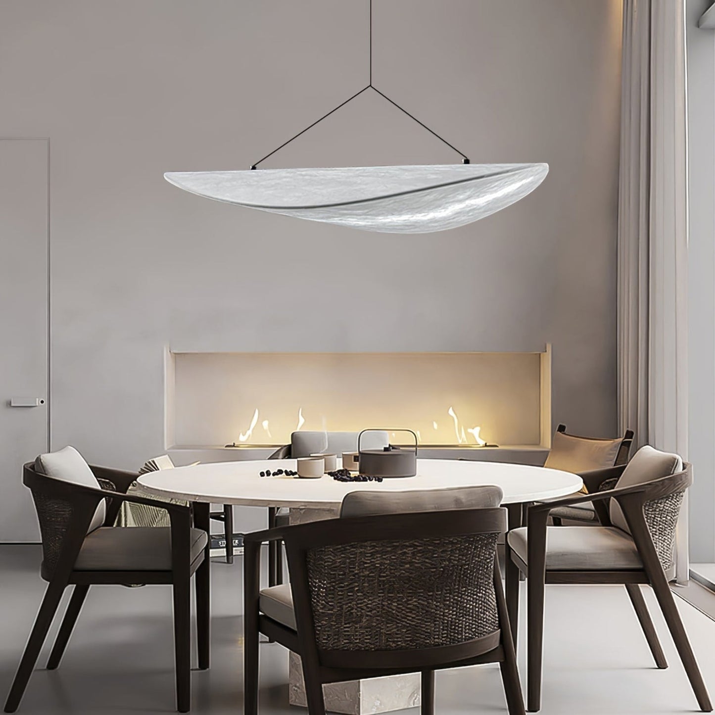 Modern Fabric LED Pendant Light