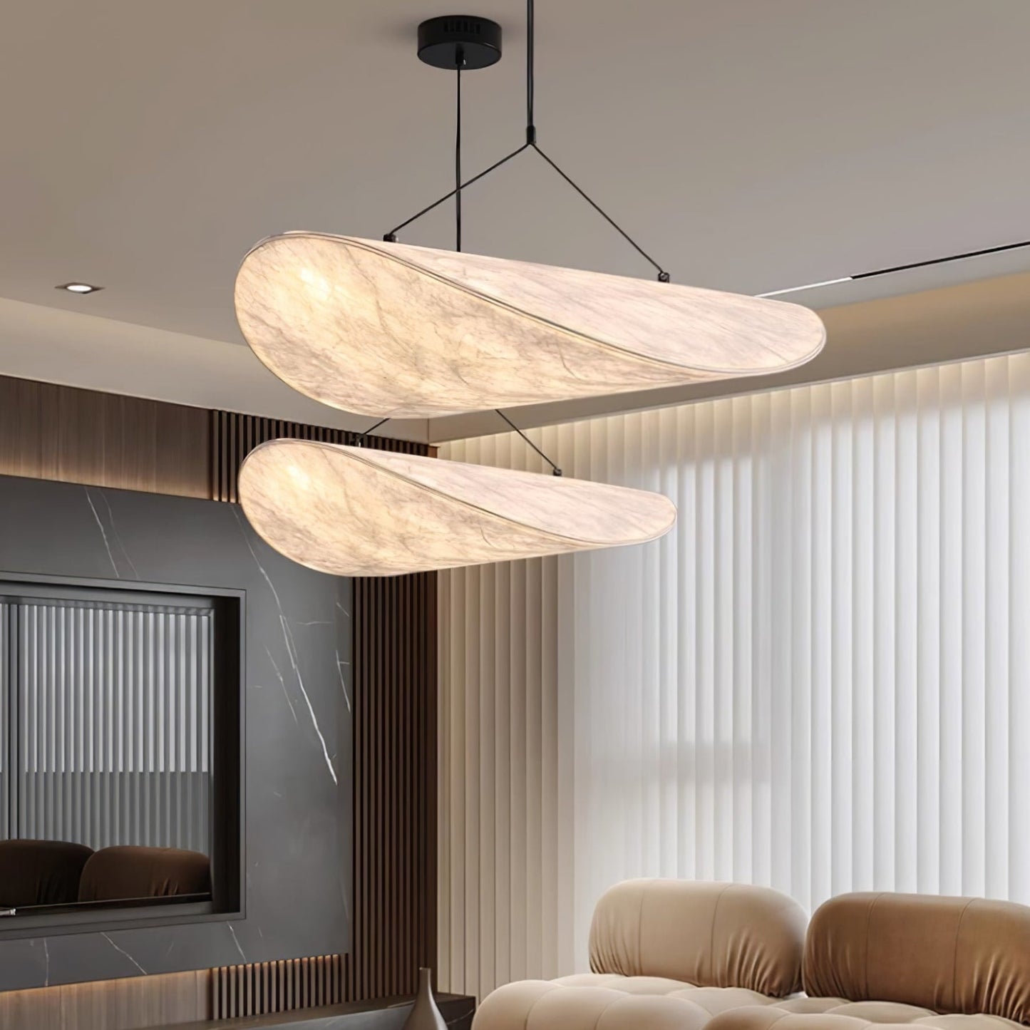 Modern Fabric LED Pendant Light