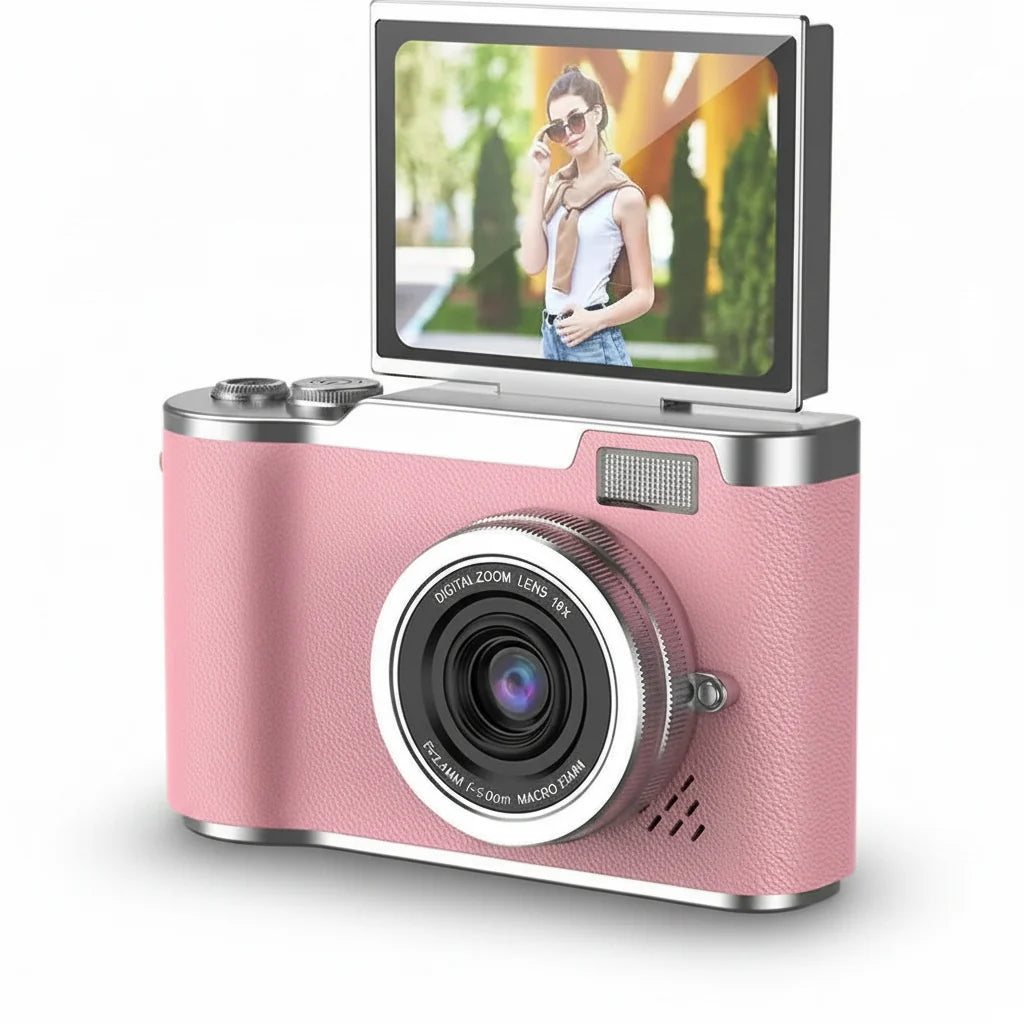 4K Digital Camera 48MP Flip Screen 8X Zoom Compact Vlogging Cam