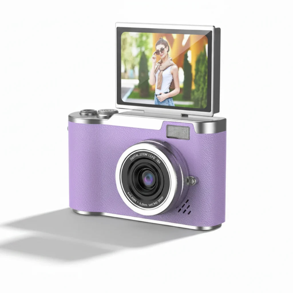 4K Digital Camera 48MP Flip Screen 8X Zoom Compact Vlogging Cam