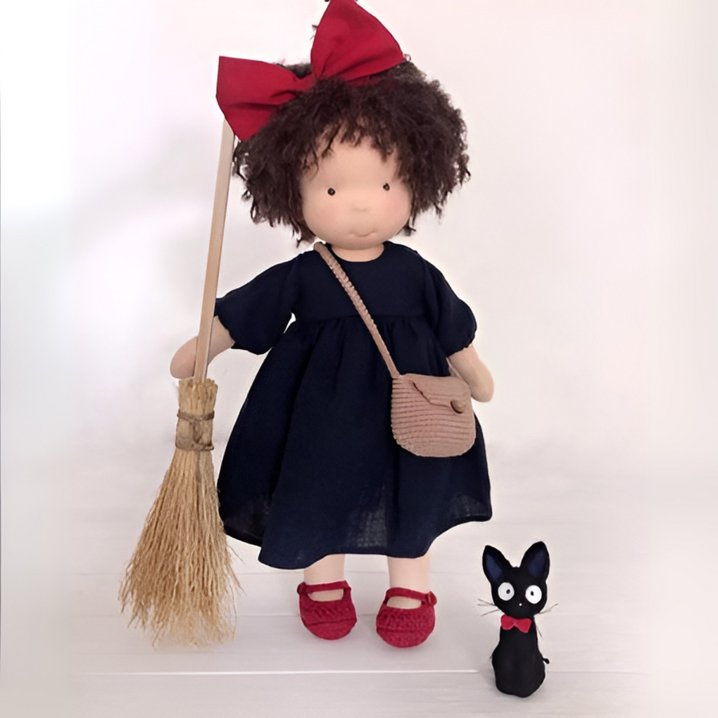 Handmade Waldorf Cuddly Doll - Soft Cotton Wool Toddler Plush