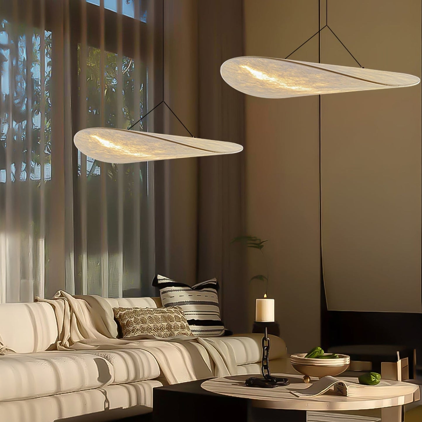 Modern Fabric LED Pendant Light