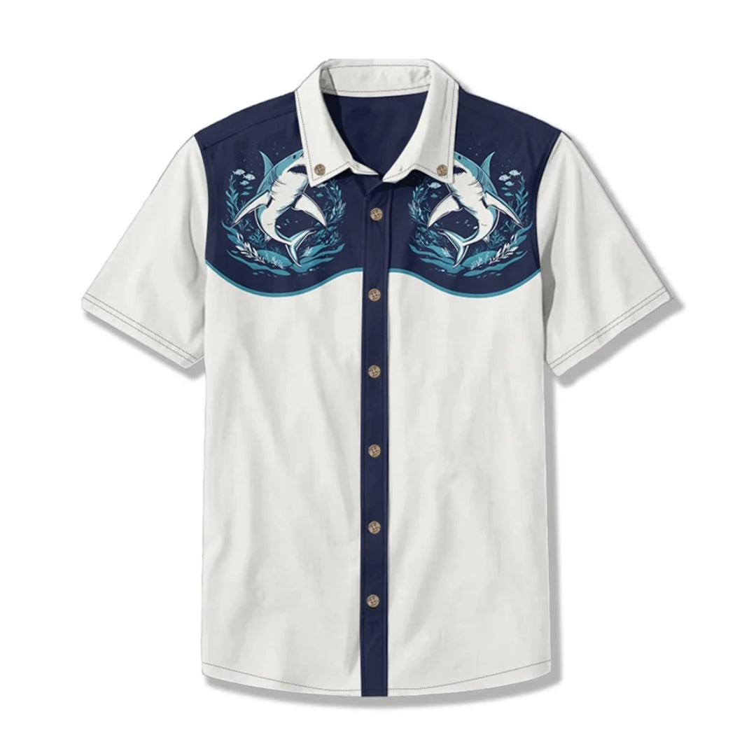 Men’s Embroidered Western Shirt – Relaxed Fit