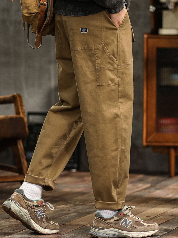 Men’s Cotton Stretch Utility Pants with Cargo Pockets