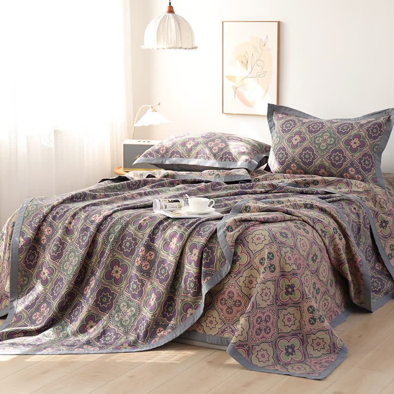 Reversible Cotton Floral Quilt