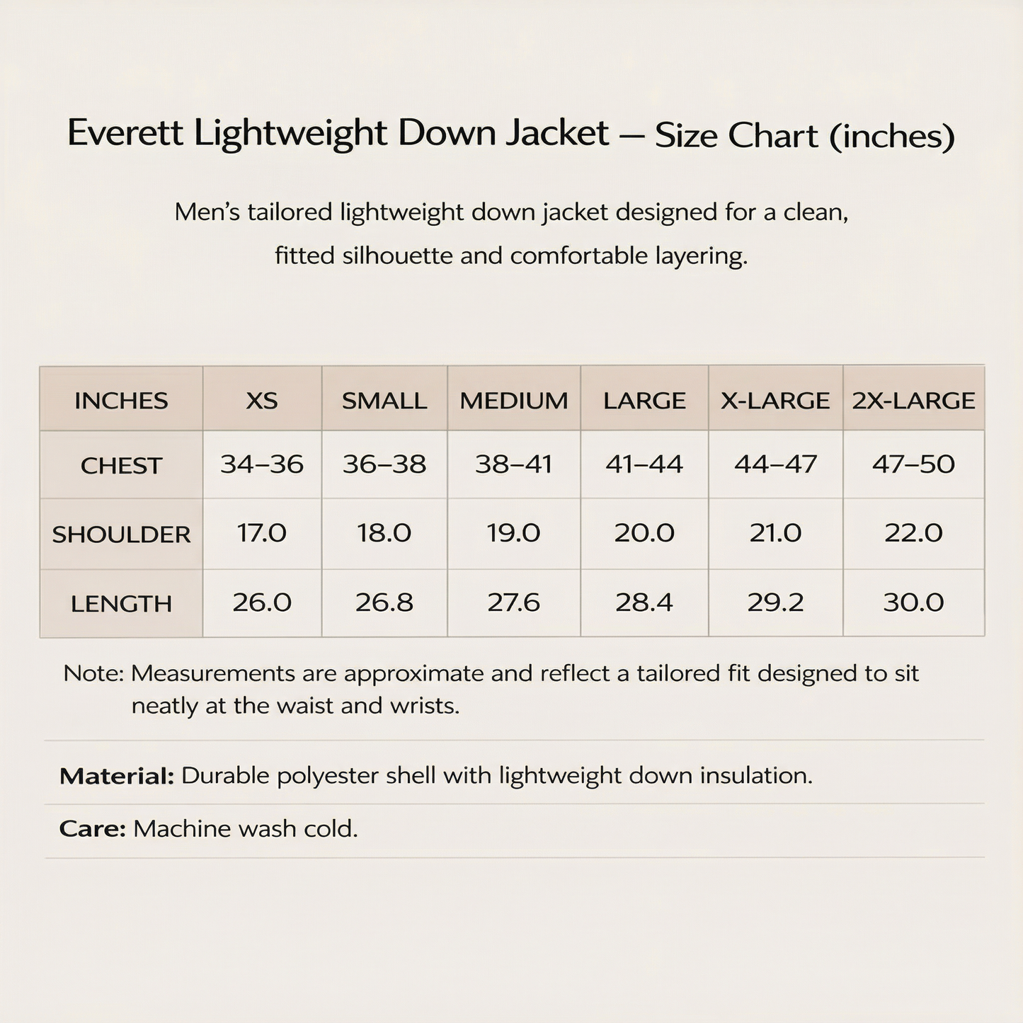 Everett Lightweight Down Jacket