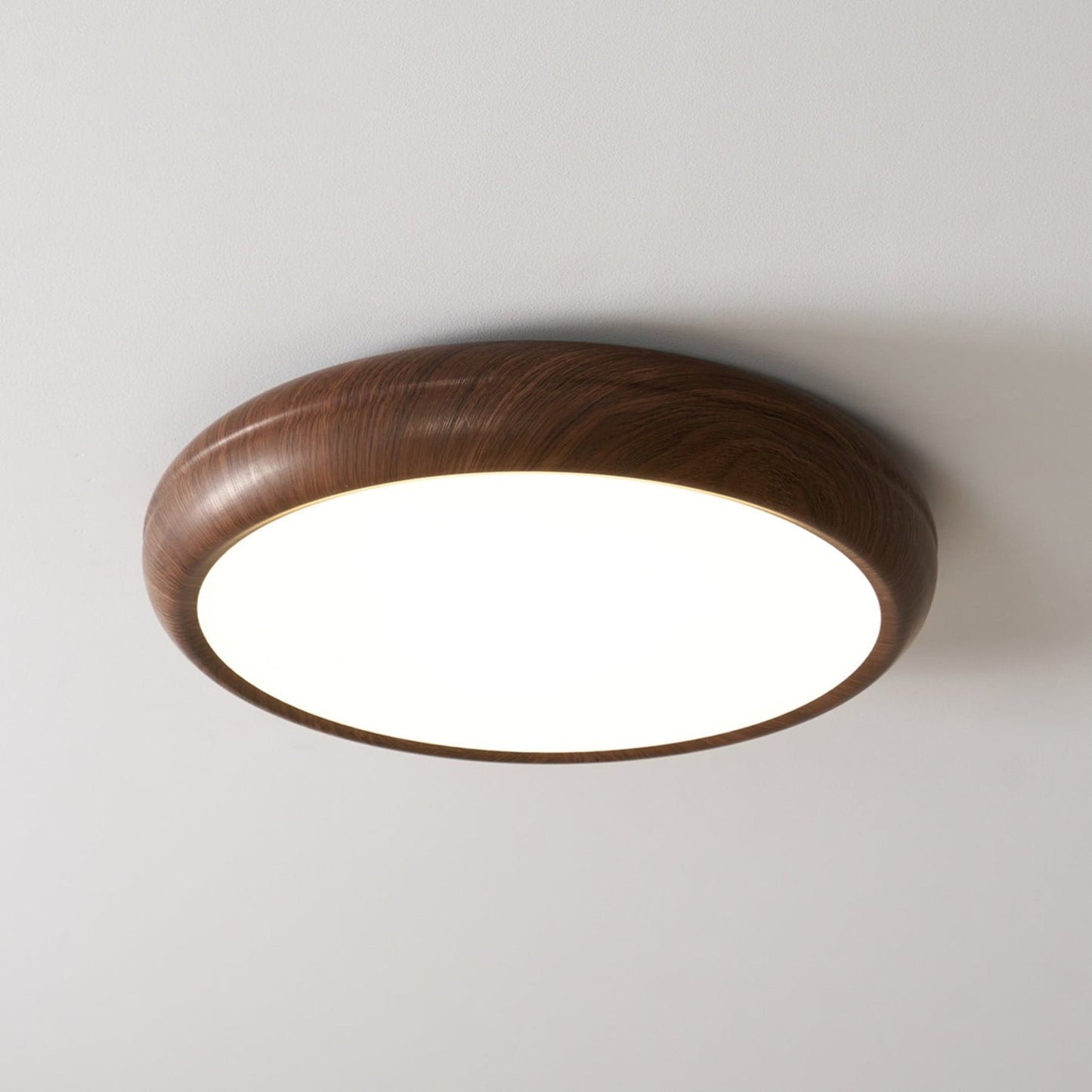 Modern Wood Flush Mount LED Ceiling Light