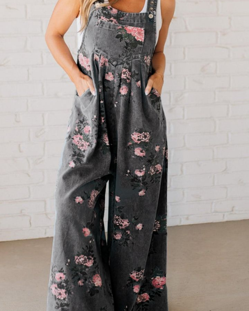 Rosie – Bloom Garden Floral Wide-Leg Jumpsuit