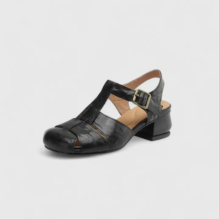 Women’s Leather Block Heel Sandals