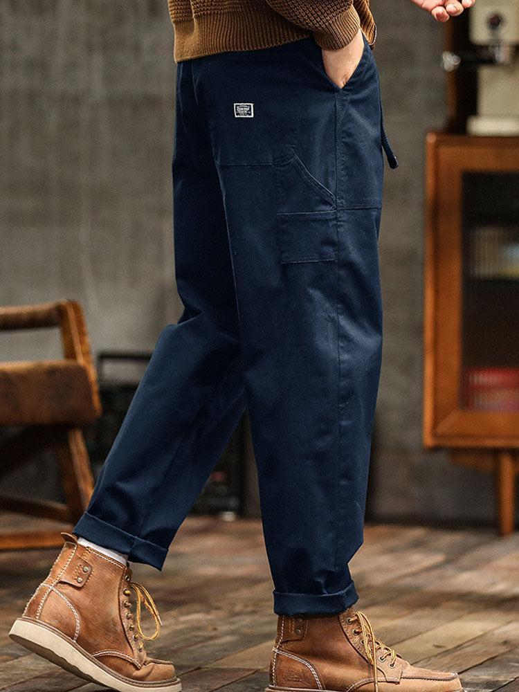 Men’s Cotton Stretch Utility Pants with Cargo Pockets