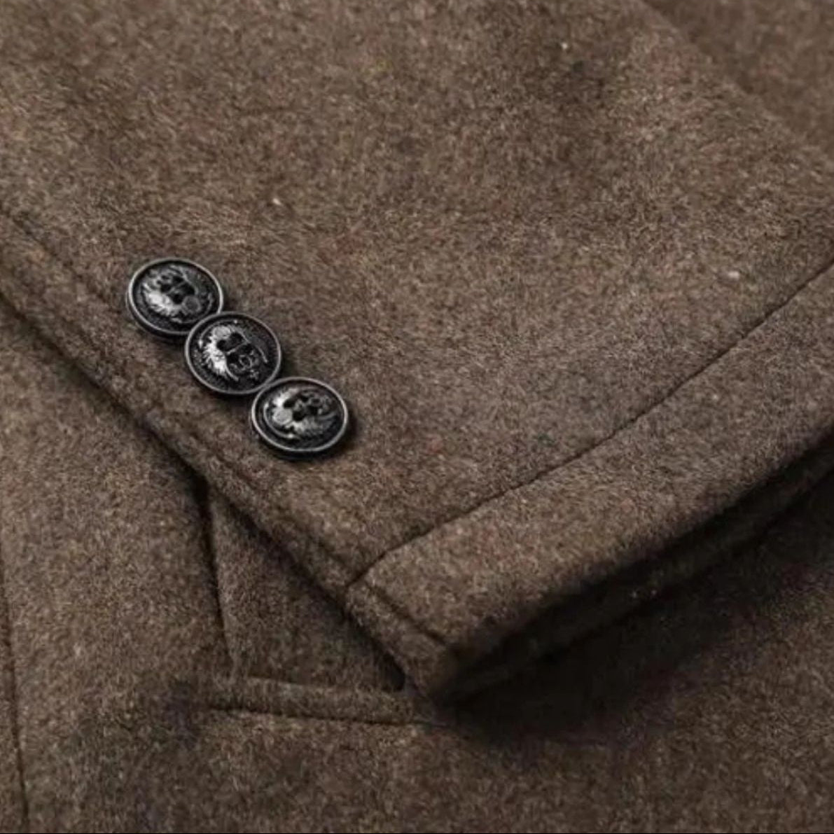 Men’s Classic Wool Winter Overcoat – Tailored Long Coat