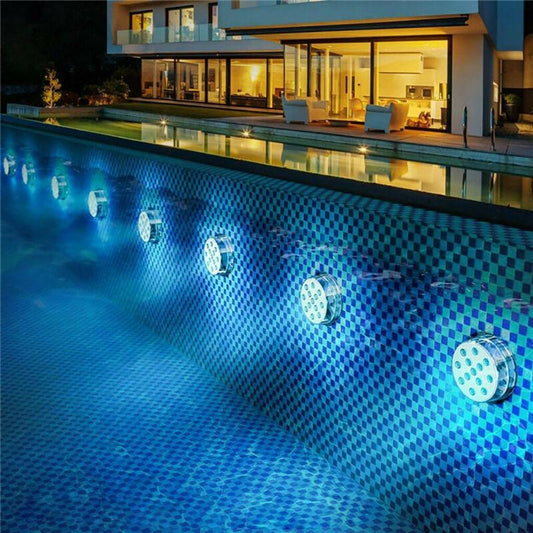 Waterproof LED Pool Light with Remote - Submersible Suction Lamp