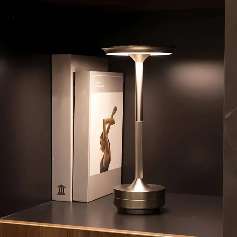 Rechargeable Brass Table Lamp – Modern Wireless LED Accent Light