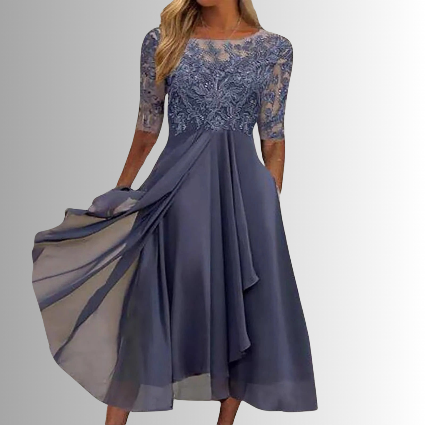 Women’s Elegant Lace Midi Dress