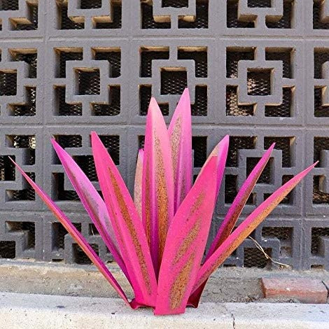 Metal Agave Plant Yard Art Weather Resistant Succulent Sculpture