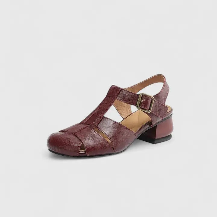 Women’s Leather Block Heel Sandals