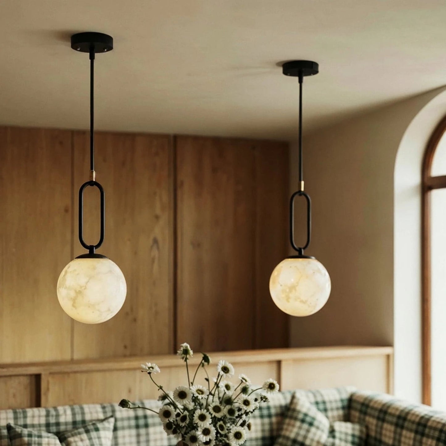 Modern Natural Marble LED Pendant Light