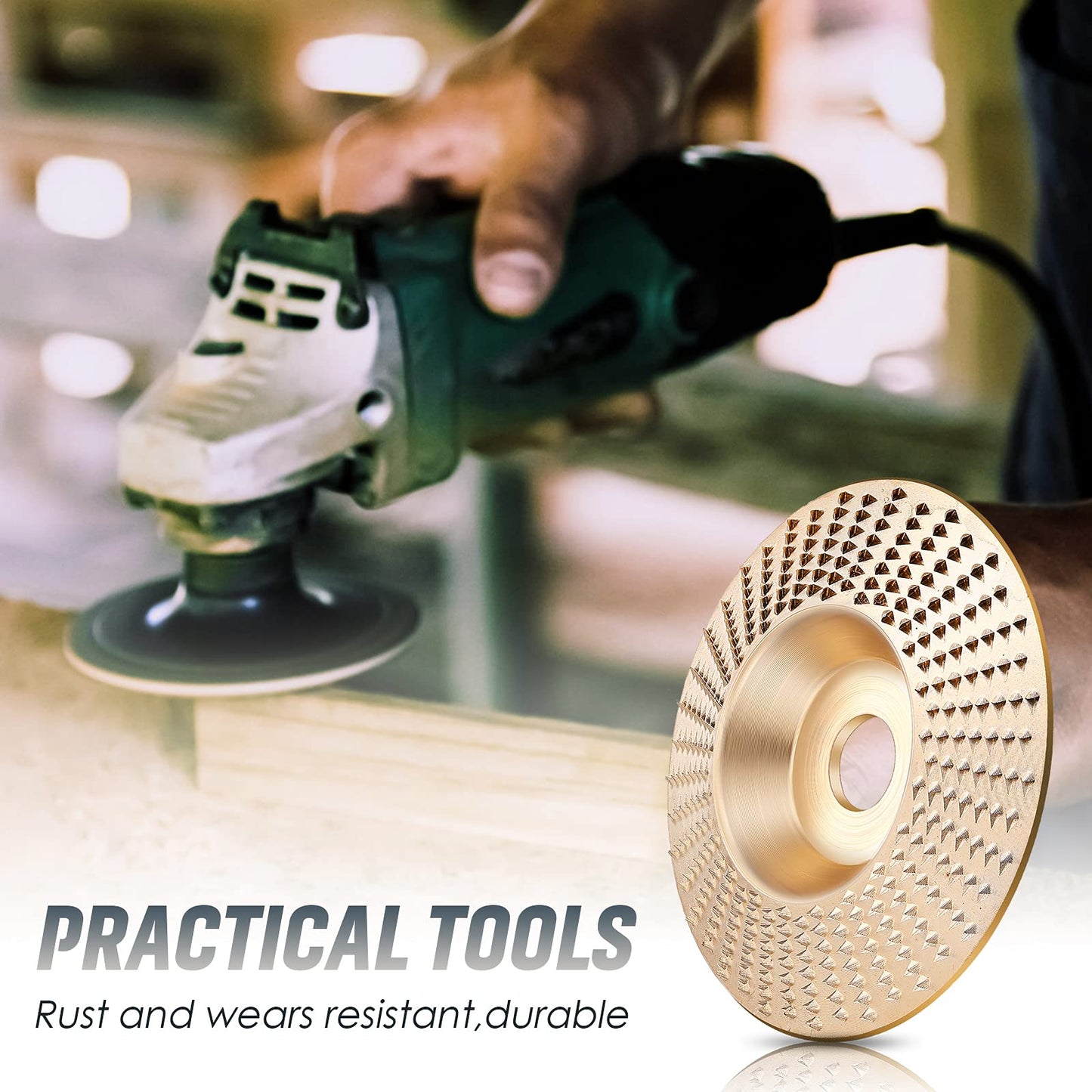 3pc Tungsten Carbide Grinding Disc - 4 inch Wood Carving Wheel