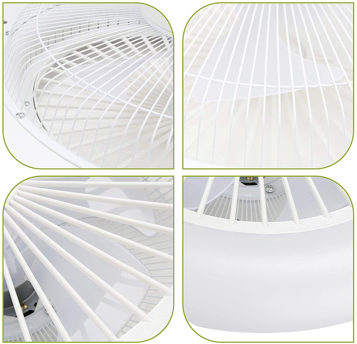 80W LED Ceiling Fan with Light - Remote Control Quiet Bedroom