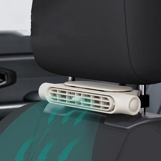 Bladeless USB Car Cooling Fan - 3-Speed Backseat Headrest Mount