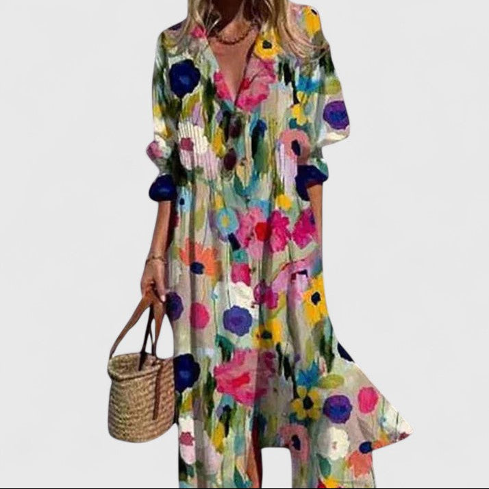 Women’s Boho Maxi Dress – Flowy Elegant Summer Style