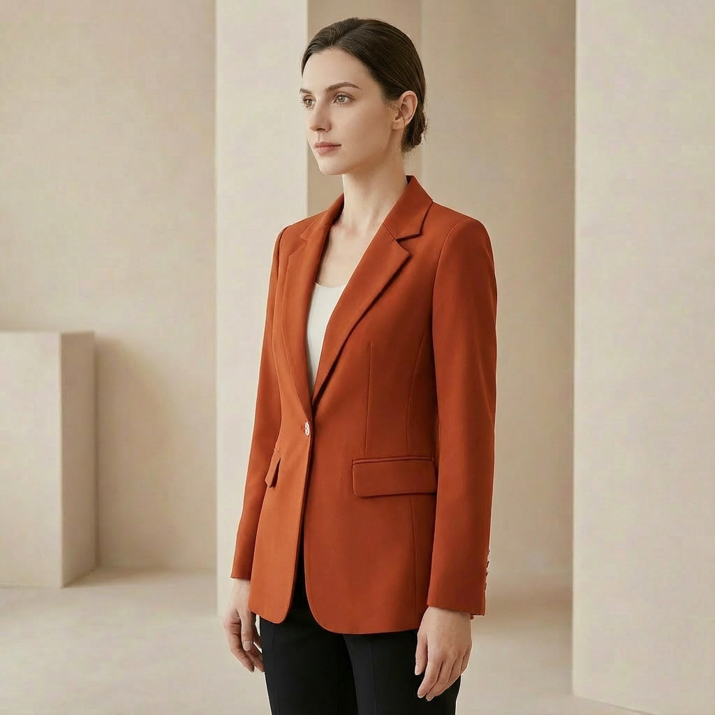 Women's Tailored Slim Fit Blazer - Professional Business Casual Jacket