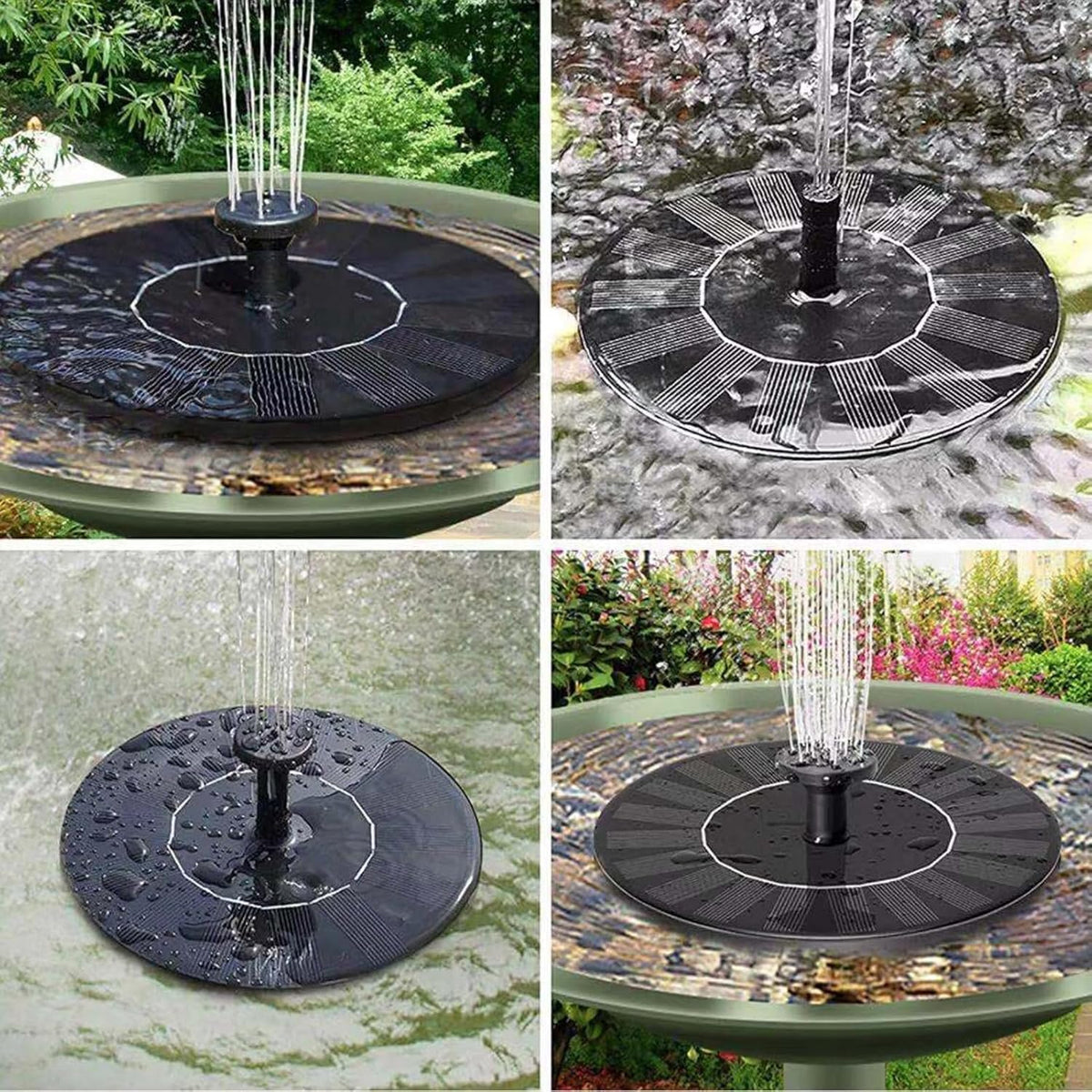 Solar Floating Fountain Pump - Eco Water Feature for Birdbaths