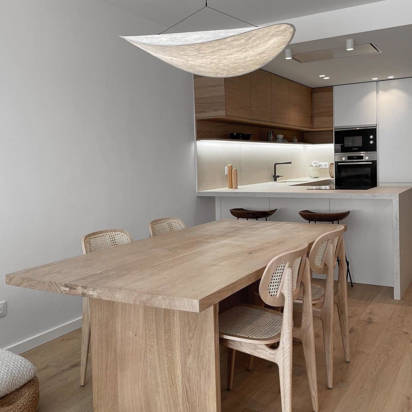Modern Fabric LED Pendant Light