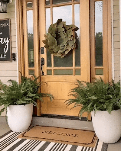 UV Resistant Artificial Boston Fern - 18pc Waterproof Outdoor