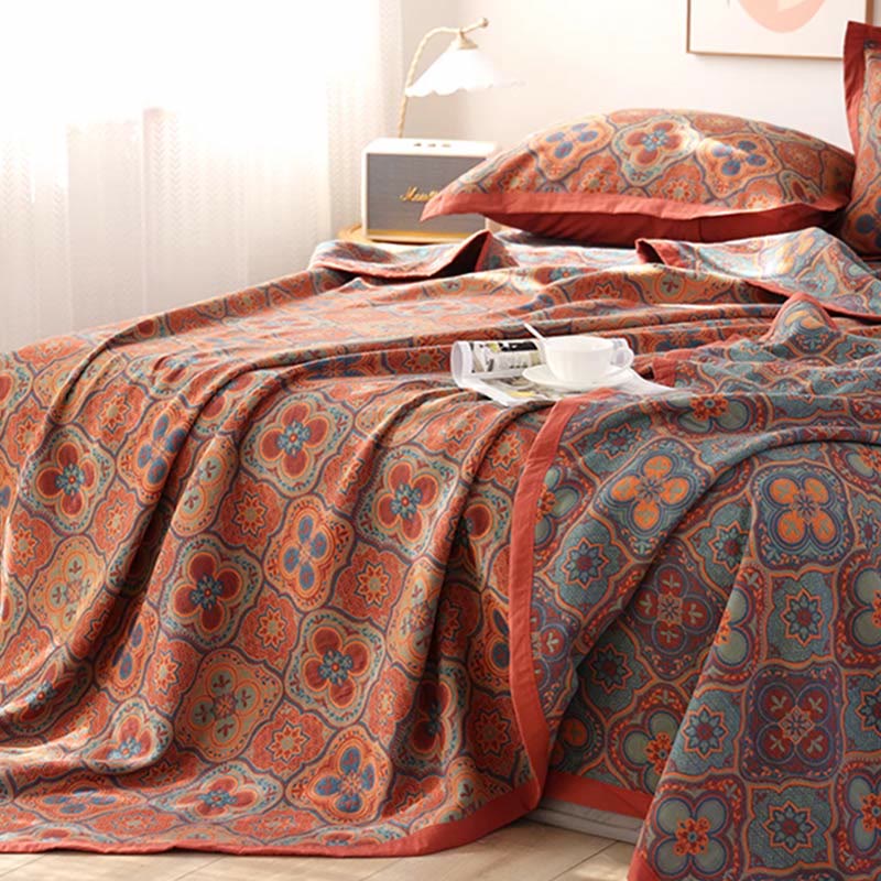 Reversible Cotton Floral Quilt