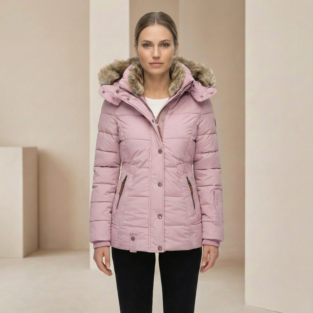 Women's Slim Fit Down Puffer Jacket - Warm Water-Resistant Winter Coat