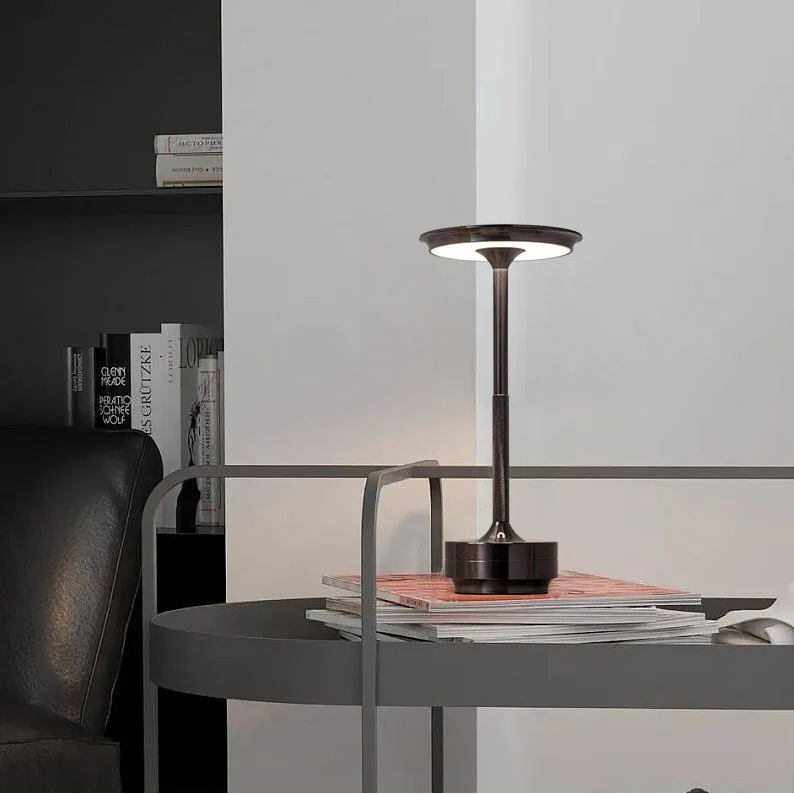 Rechargeable Brass Table Lamp – Modern Wireless LED Accent Light