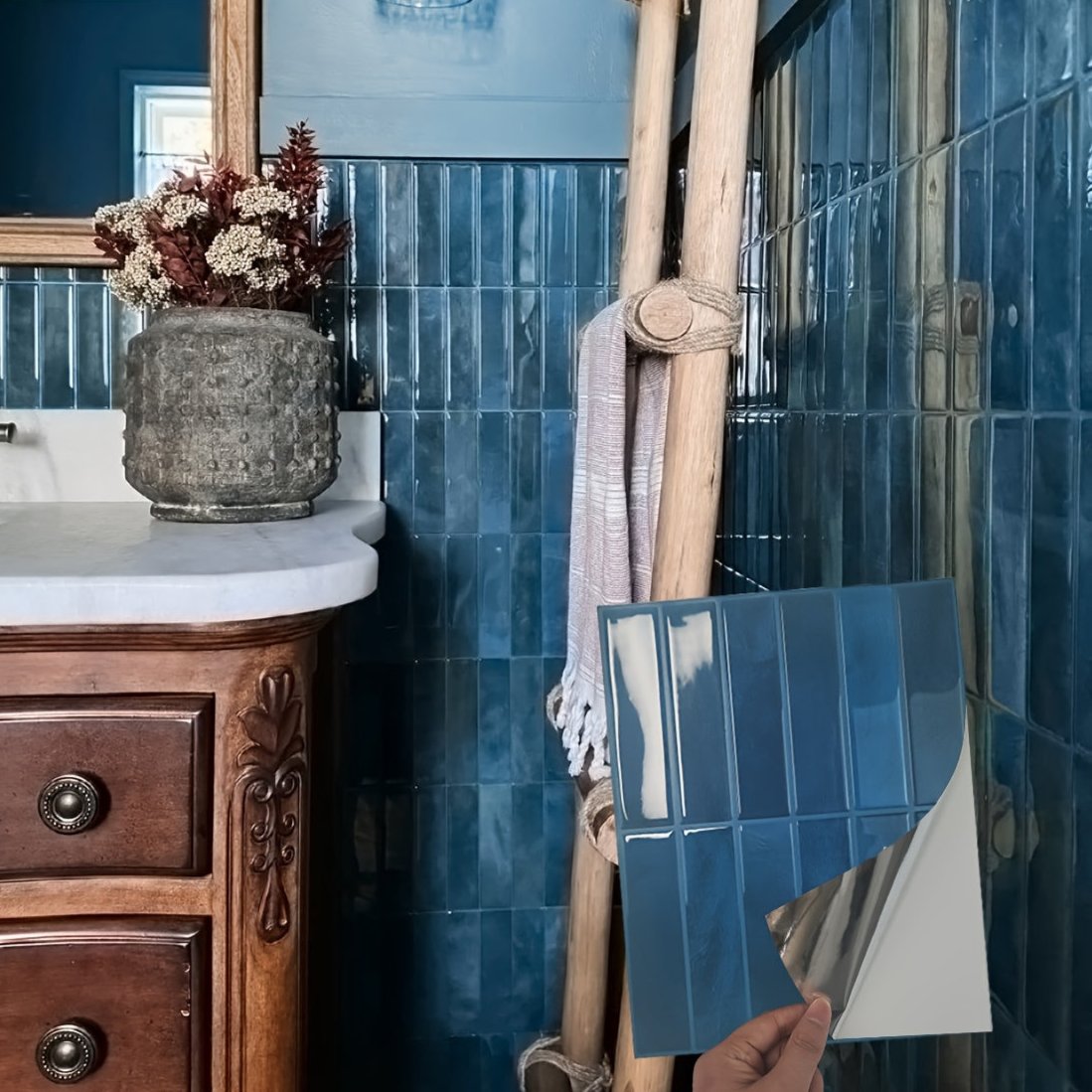 3D Peel and Stick Wall Tiles – Self-Adhesive Kitchen & Bathroom Panels
