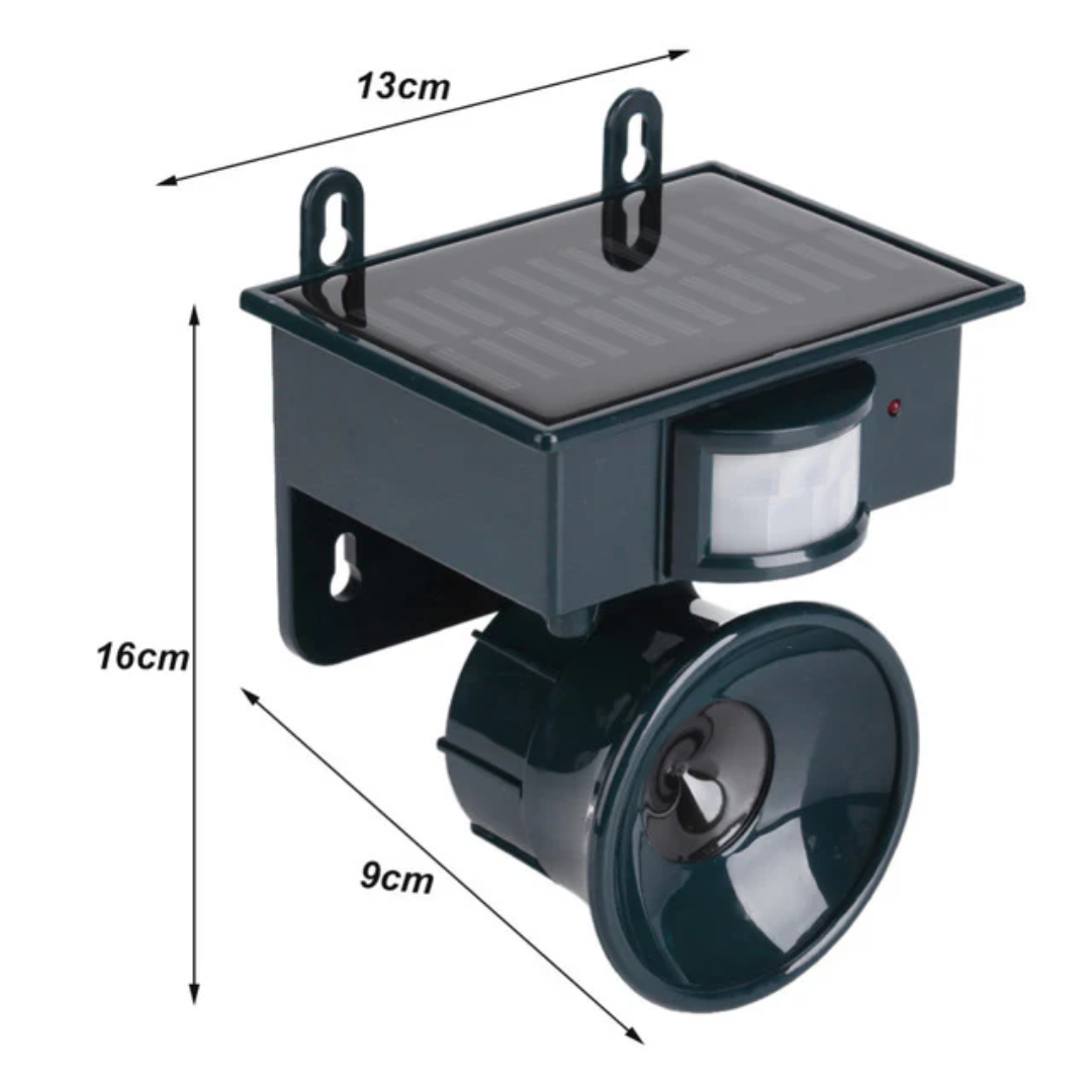 Solar Bird Repeller PIR Motion Sensor - Waterproof Pigeon Deterrent