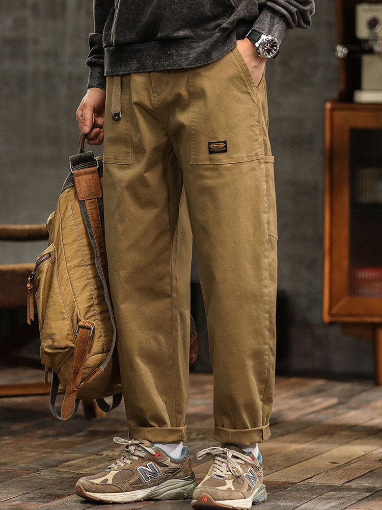 Men’s Cotton Stretch Utility Pants with Cargo Pockets