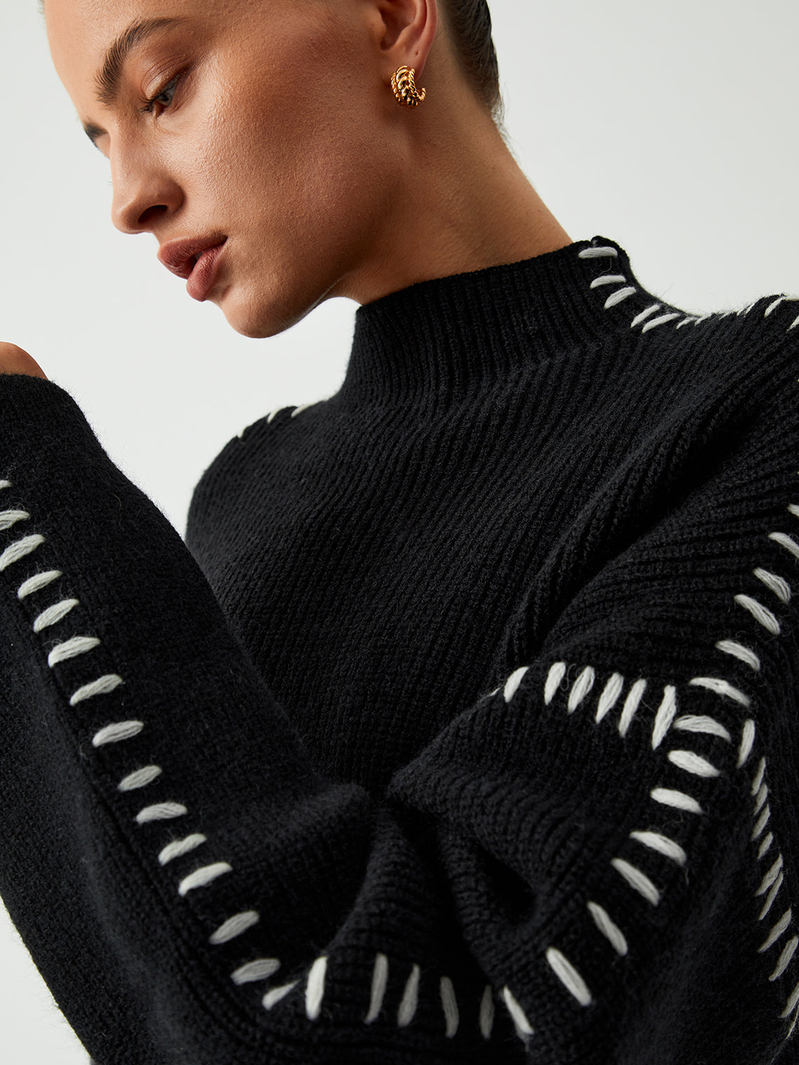 Women’s Oversized Mock Neck Sweater
