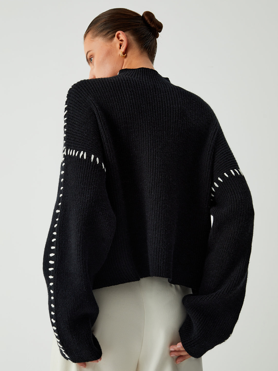 Women’s Oversized Mock Neck Sweater