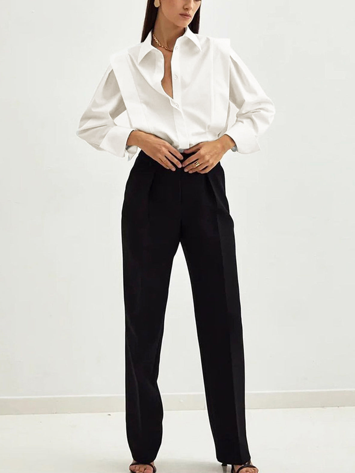 Women’s Oversized Cotton Button Down Shirt