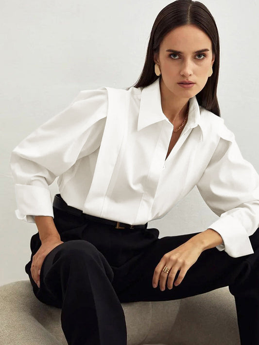 Women’s Oversized Cotton Button Down Shirt