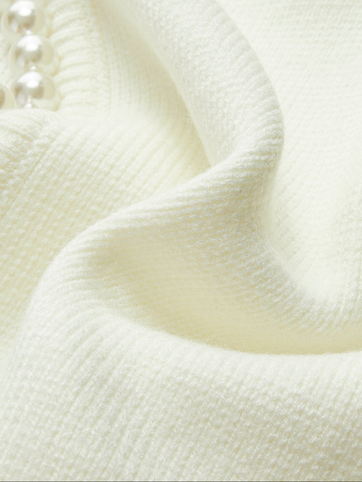 Pearl Button Knit Cardigan with Distressed Hem