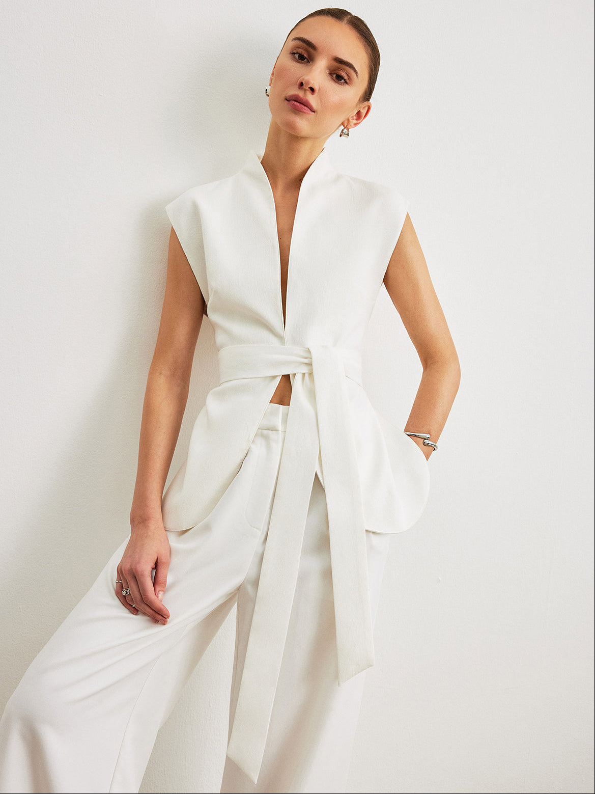 Women’s Sleeveless Belted Maxi Dress