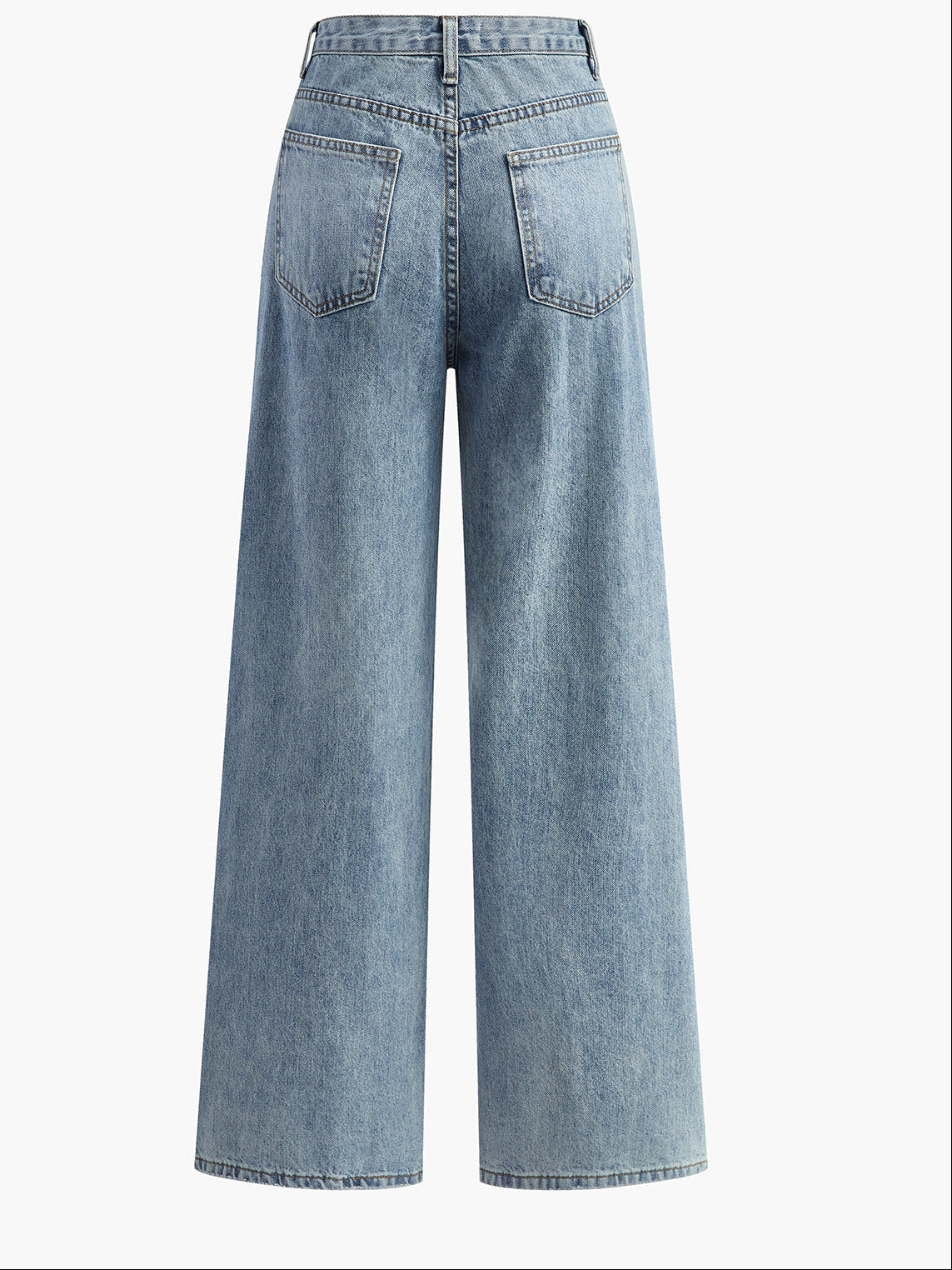 Women’s Asymmetric Waist Wide Leg Jeans